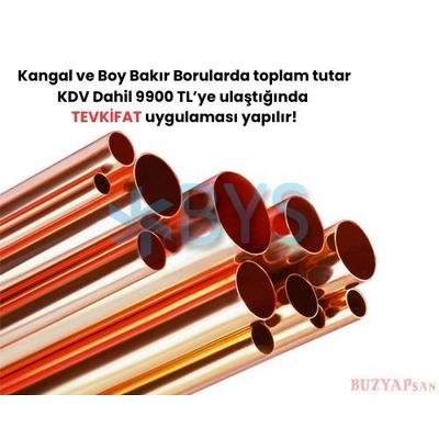 Bakır Boru 22.00 0.80mm (Boy) - 1 Mt